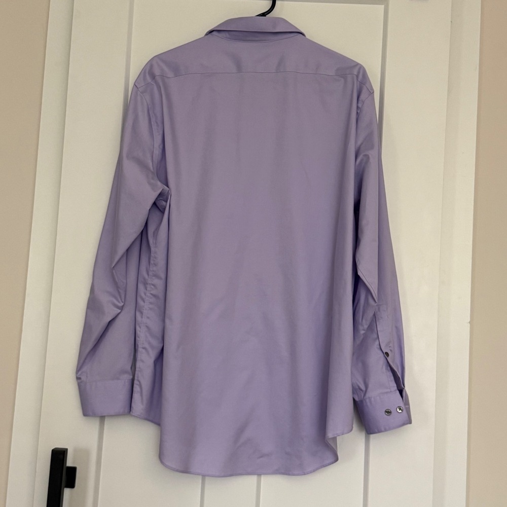 Calvin Klein Infinite Wrinkle Free Slim Fit Stretch Flex Dress Shirt Purple 2XL - Picture 2 of 8